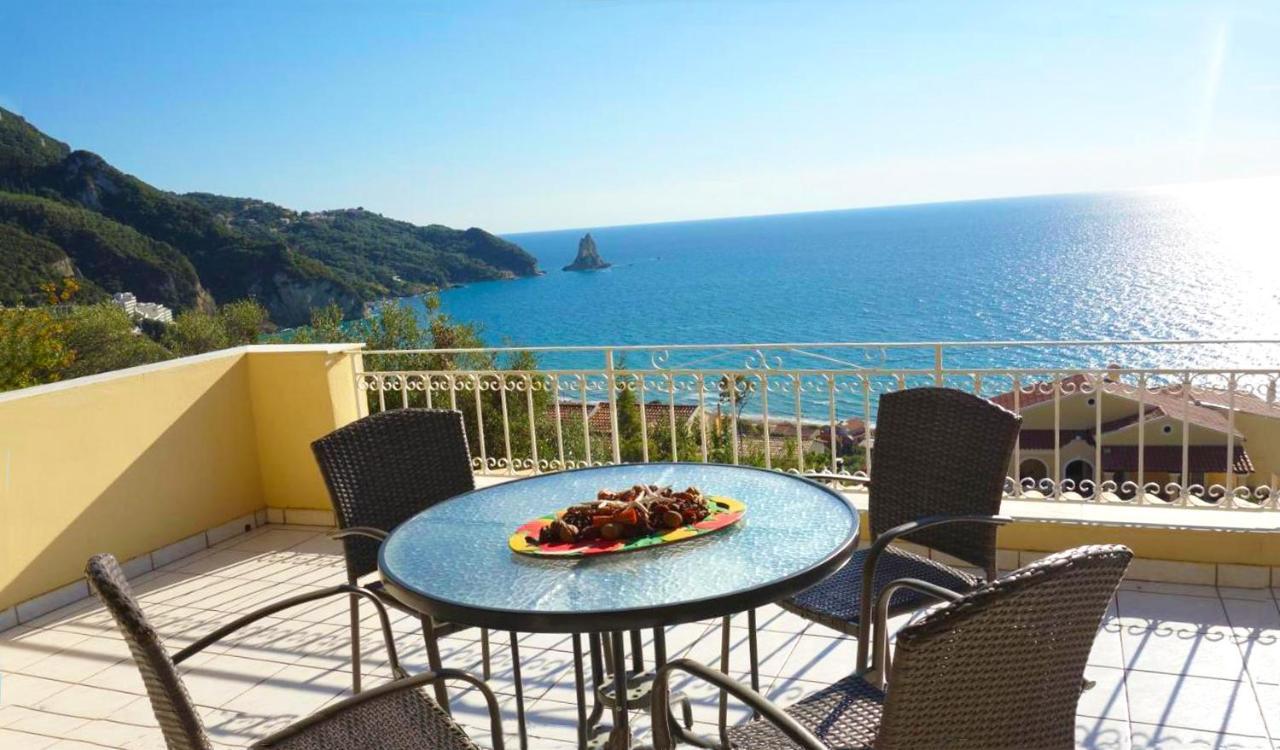 Natalia Apartment B With Panoramic Sea Views Of Agios Gordios Bay מראה חיצוני תמונה